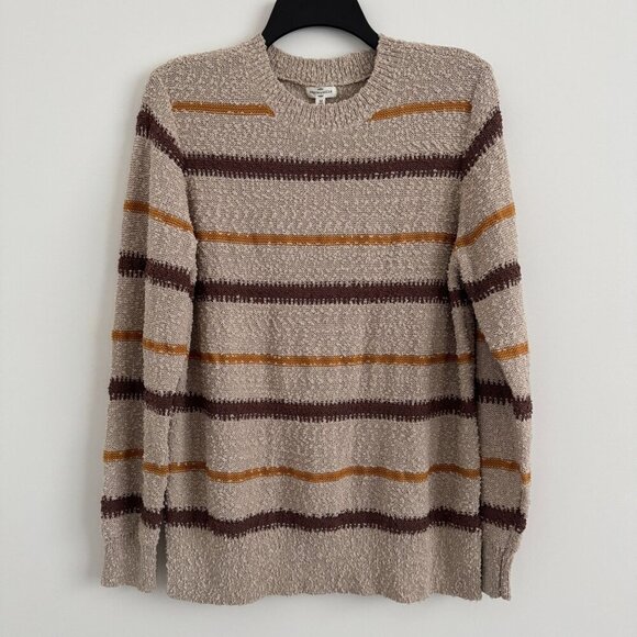Mason & Belle Sweaters - Mason & Belle Women Knit Striped Textured Long Sleeve Sweater Size M